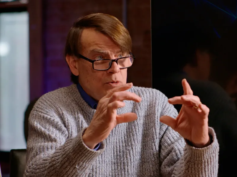 Ken Schenck explaining an idea during a course shoot